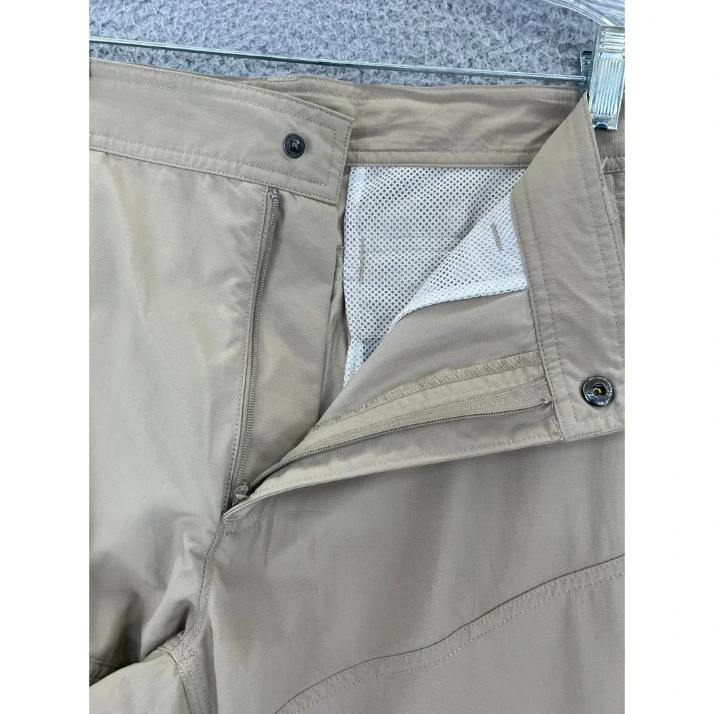 THE NORTH FACE Cargo Convertible Pants Mens 38x32 Tan‎ Soft Nylon Hiking Outdoor